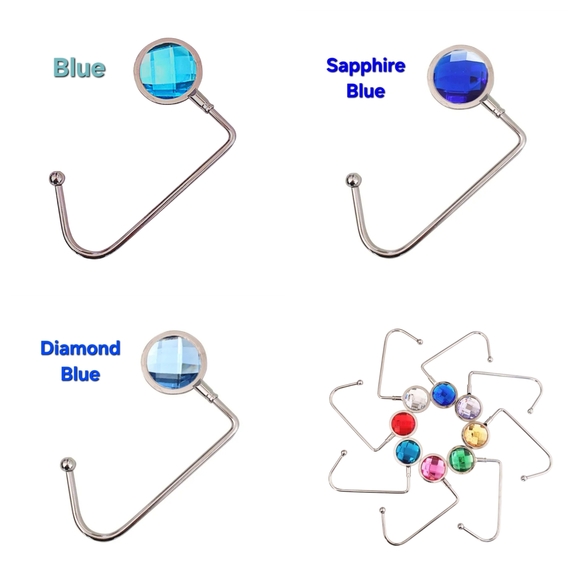 Purse Hooks Rhinestone In Your Choice Of An Assortment Of Colors - Picture 6 of 13